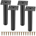 4 Pcs Adjustable Metal Furniture Legs – 5.9" Sofa Feet