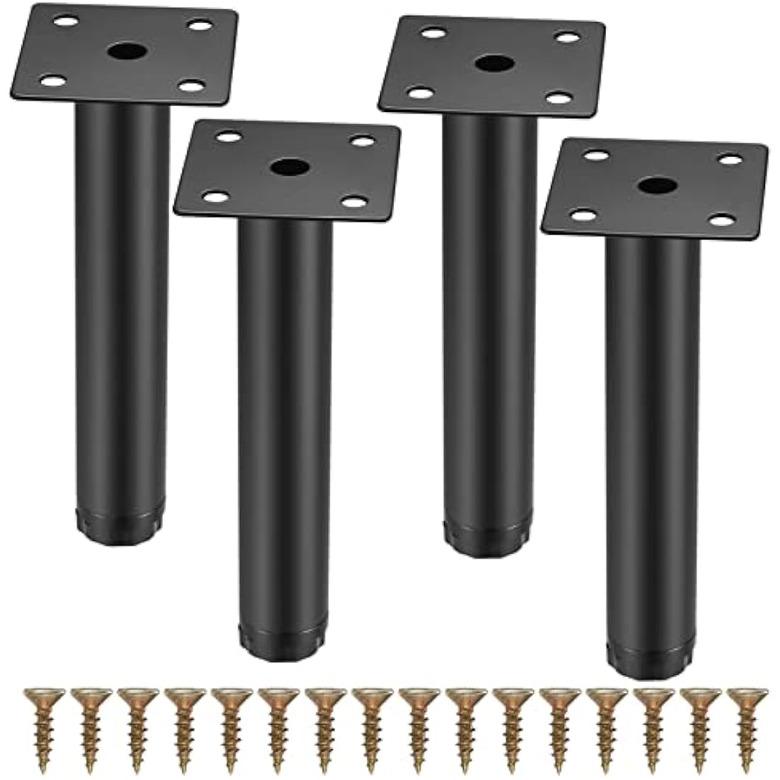 4 Pcs Adjustable Metal Furniture Legs – 5.9" Sofa Feet