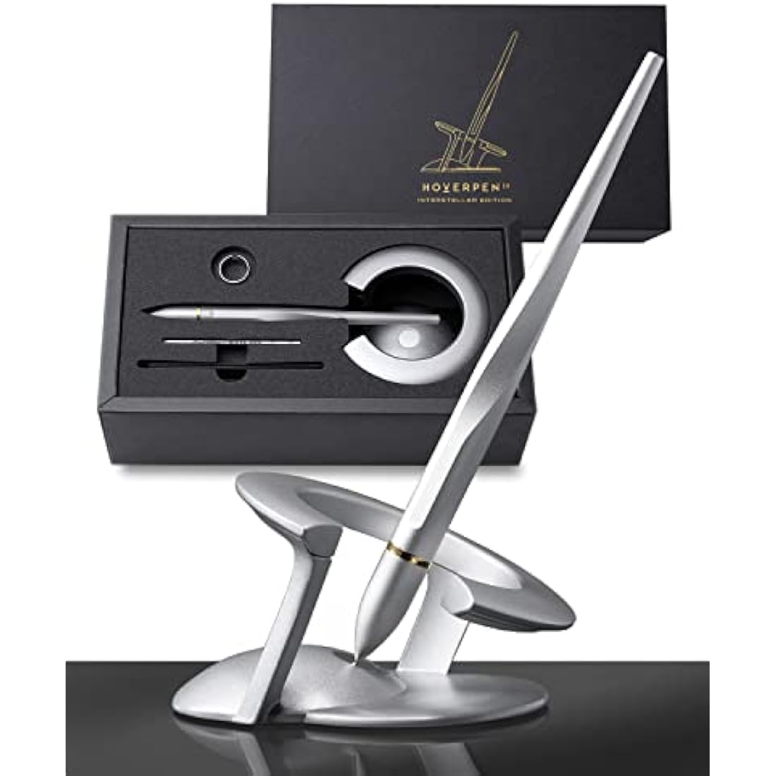 Novium Hoverpen Interstellar Edition - Starlight Silver 18K Gold Pen