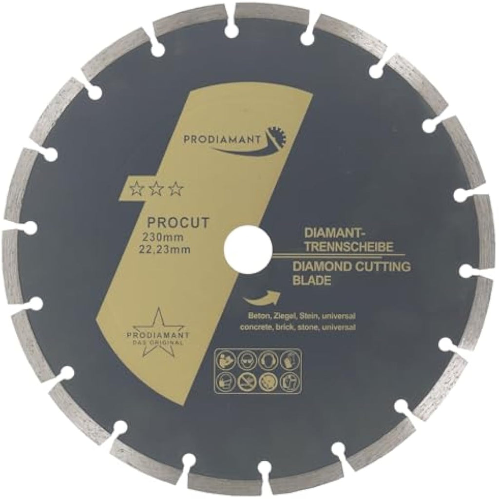 PRODIAMANT 230mm Diamond Cutting Disc Set – 2-Pack for Concrete & Brick