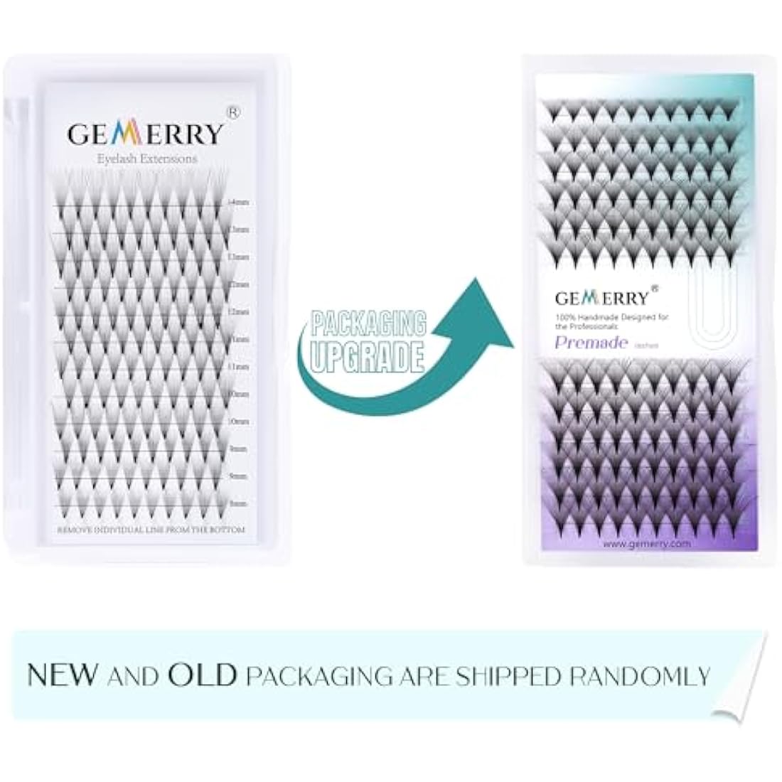 Gemerry 8D Premade Fan Eyelash Extensions | 0.07mm D Curl Russian Volume