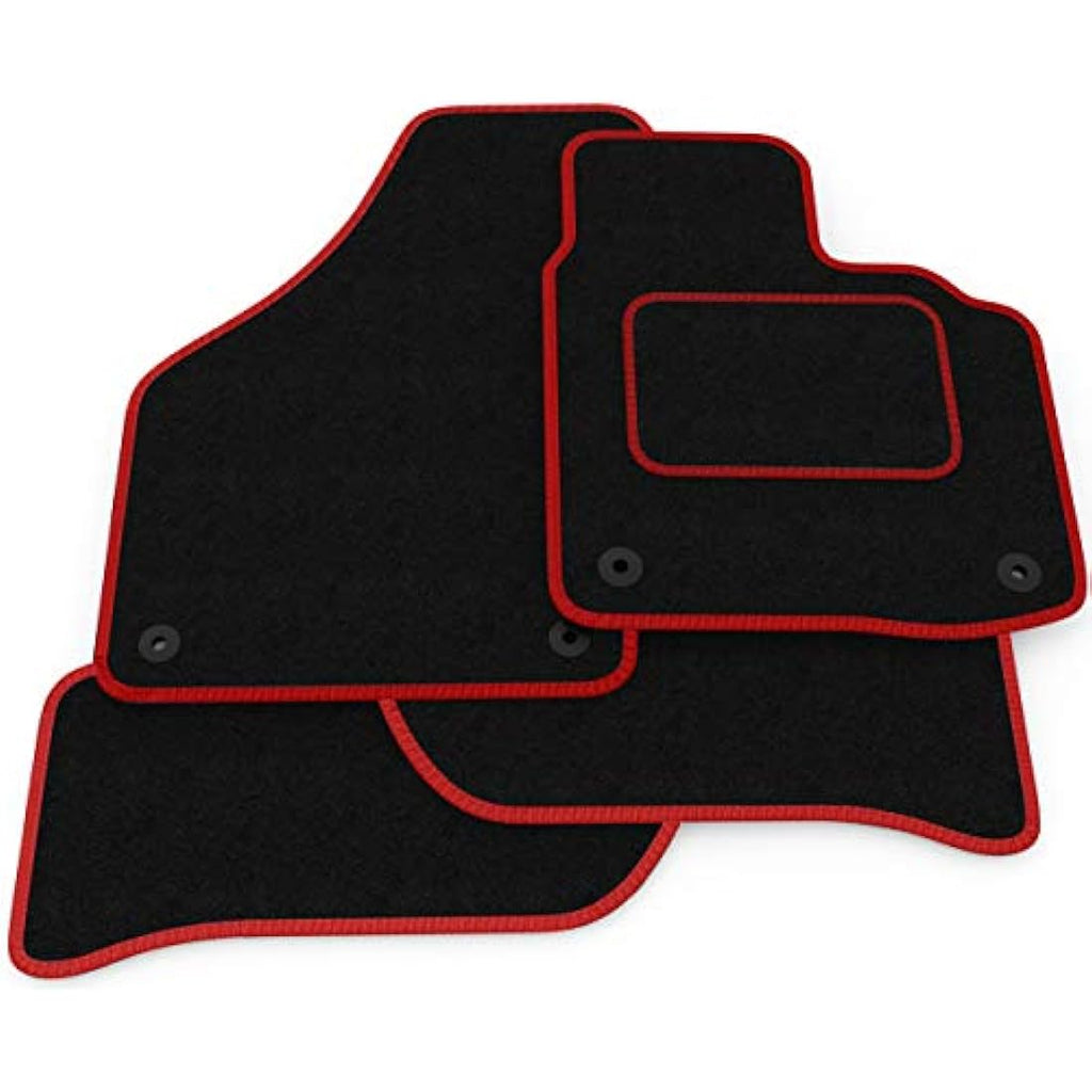 Audi A3 (2013-2018) Car Mat Set - Black Carpet with Red Trim | 4 Piece
