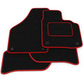 Audi A3 (2013-2018) Car Mat Set - Black Carpet with Red Trim | 4 Piece