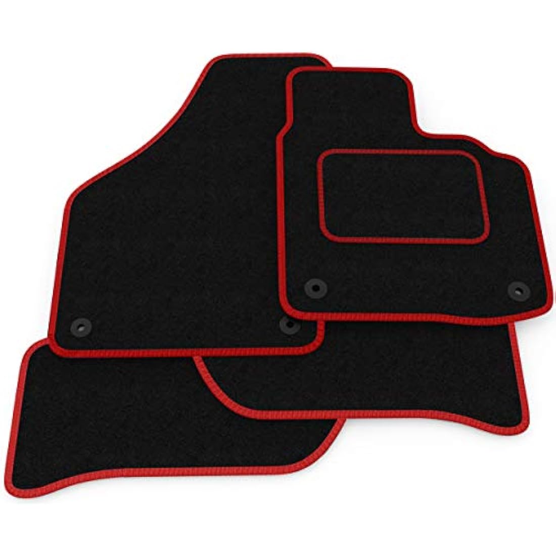 Audi A3 (2013-2018) Car Mat Set - Black Carpet with Red Trim | 4 Piece