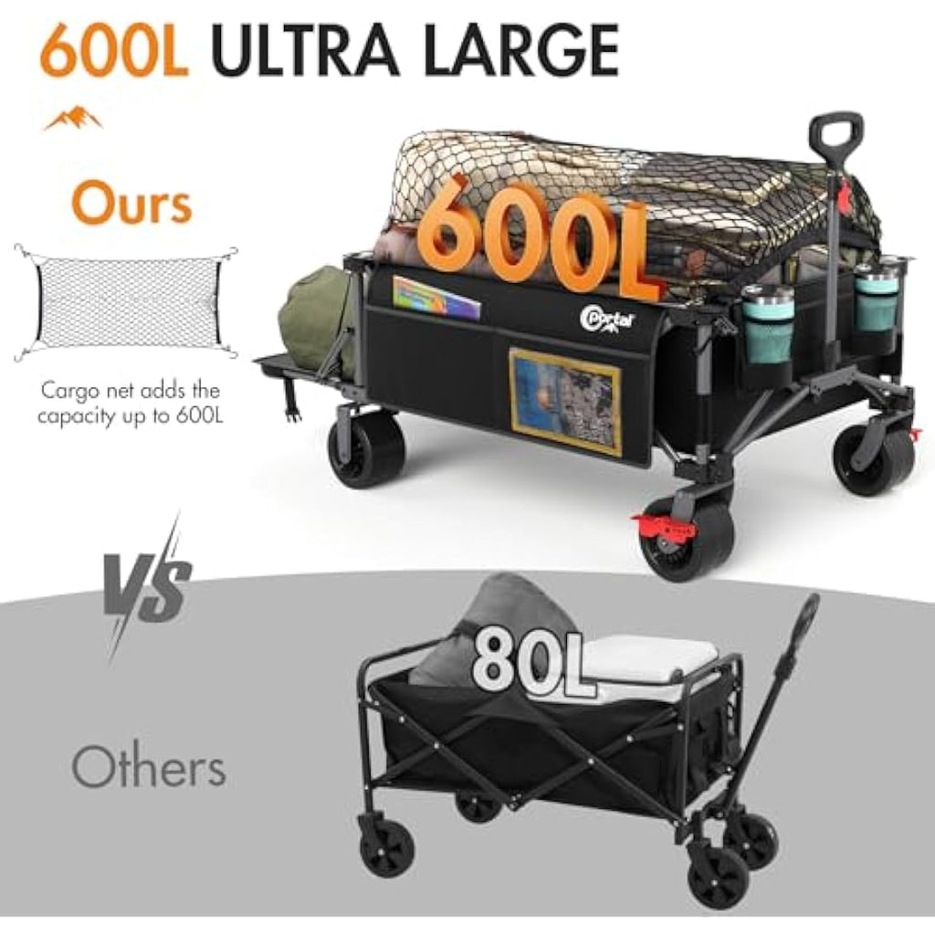 Portal Heavy Duty Folding Festival Trolley | 600L XXL Camping Cart