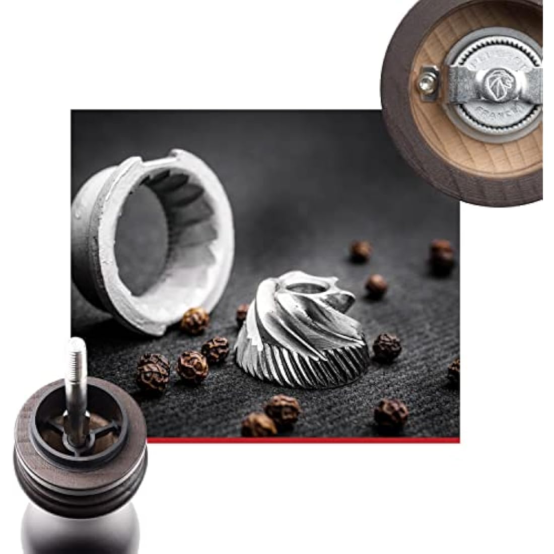 Peugeot Paris 22cm Pepper Mill – Chocolate Wood Manual Spice Grinder