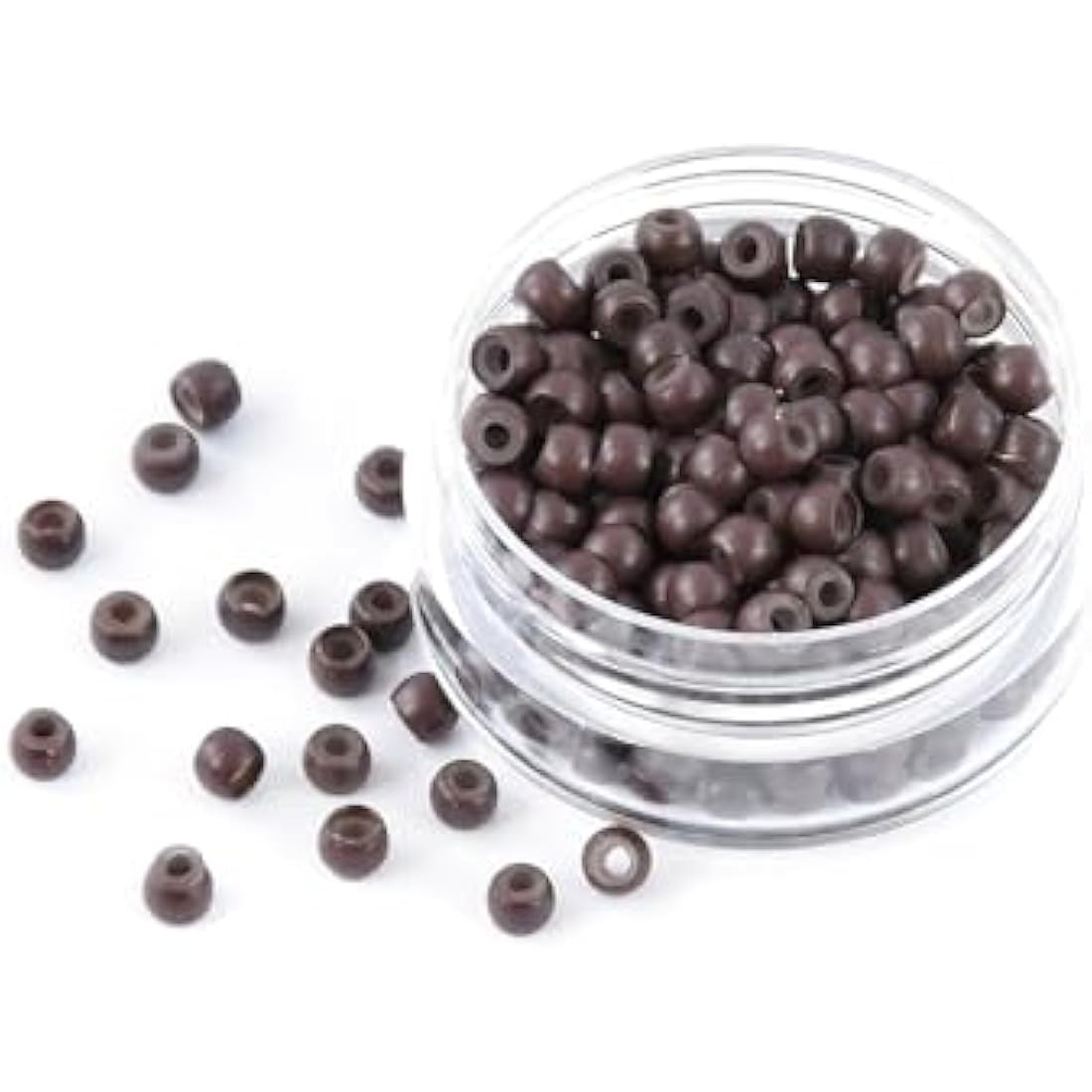 Brown Silicone Lined Nano Rings for Hair Extensions – 200pcs