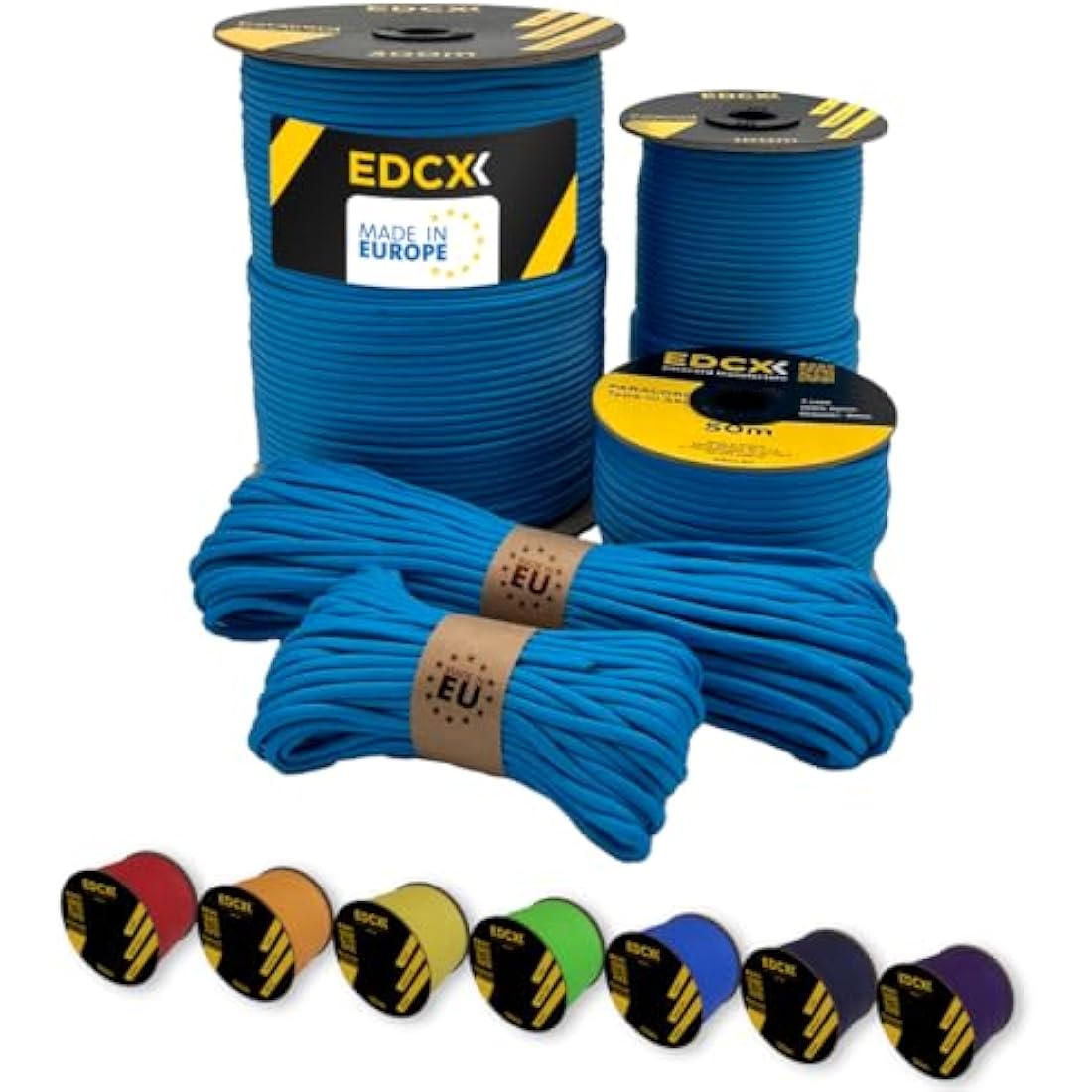 EDCX 550 Paracord Type III – 4mm Nylon Rope for Camping and DIY Crafting