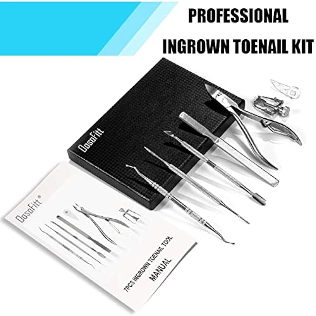 OosoFitt 7-Piece Ingrown Toenail Clipper Set | Surgical Stainless Steel