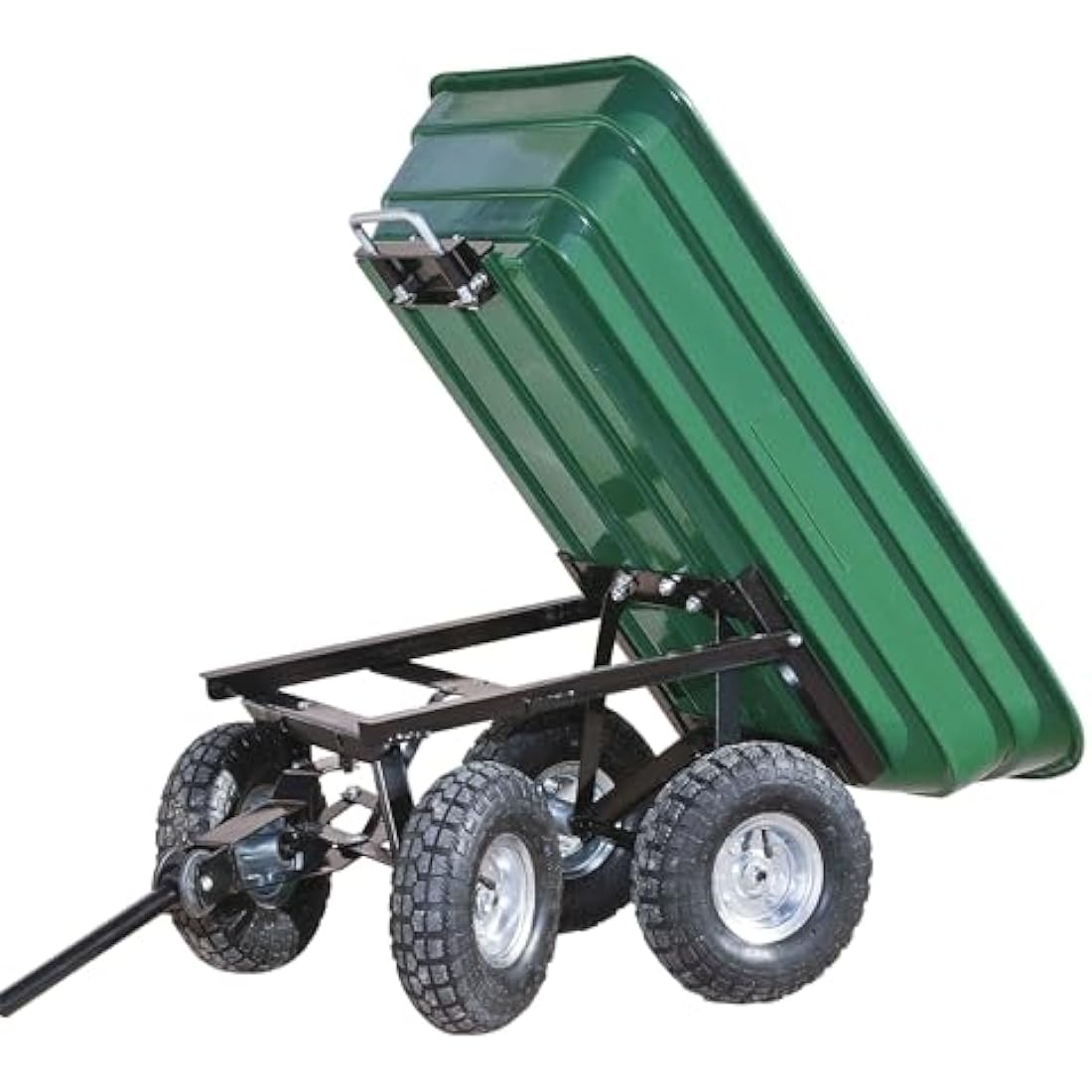 WERKA PRO Garden Trailer Trolley - 52L Heavy Duty Dump Cart, 120kg