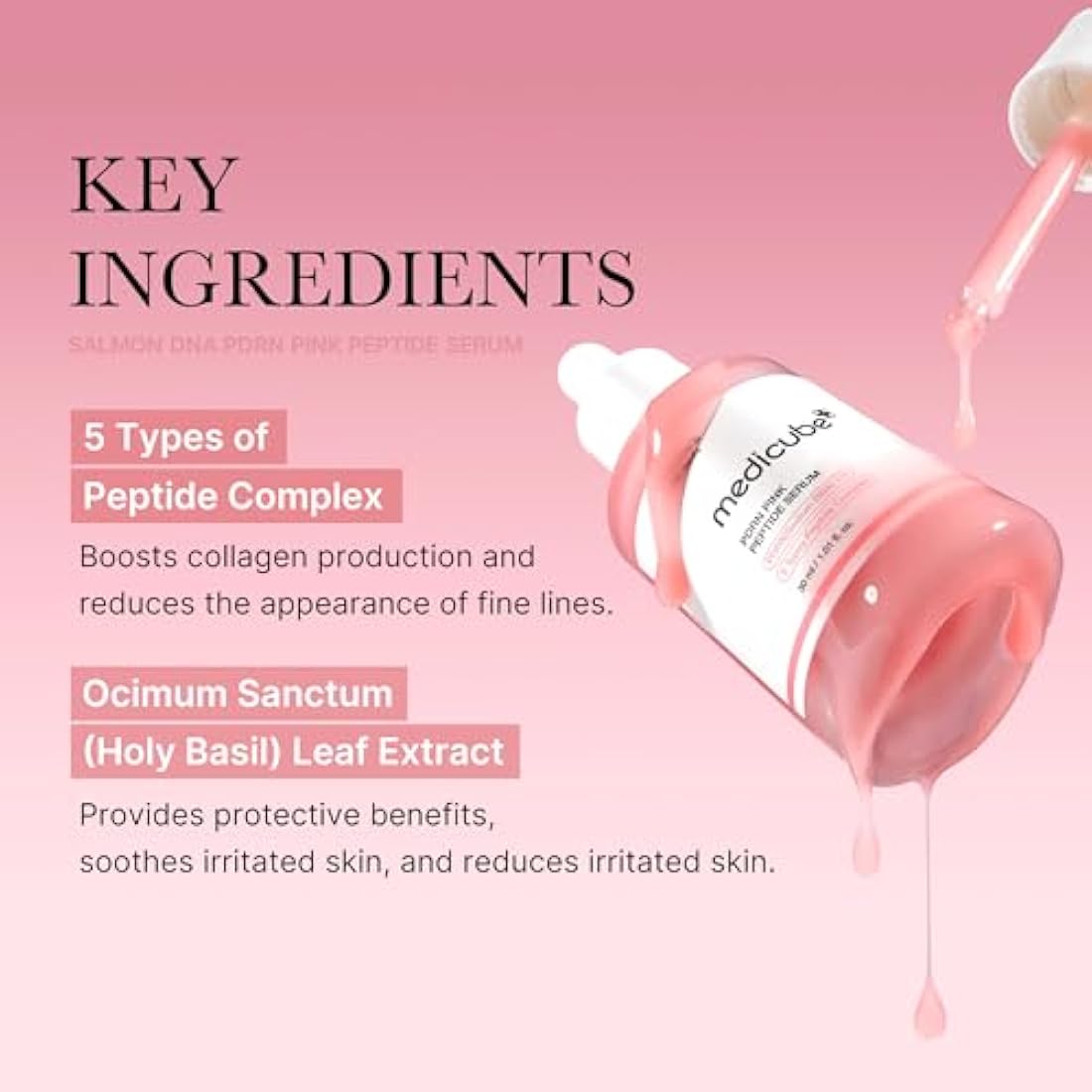 Medicube PDRN Pink Peptide Serum – Firming & Barrier Repair 30ml