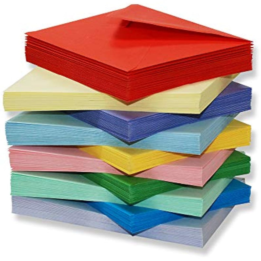 Craft UK C6 Envelopes – 200 Pack Assorted Colours for Card Making