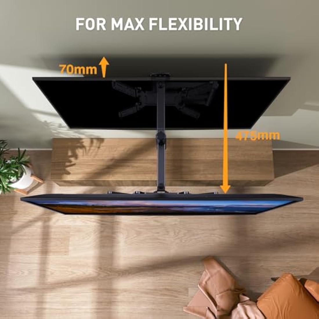 Perlegear TV Wall Mount | Swivel & Tilt Bracket for 26-60 Inch TVs