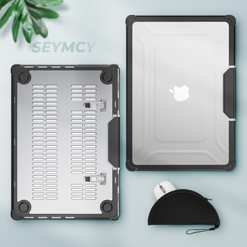 SEYMCY MacBook Pro 16 Case (2021-2024) | Hard Shell Cover with Kickstand