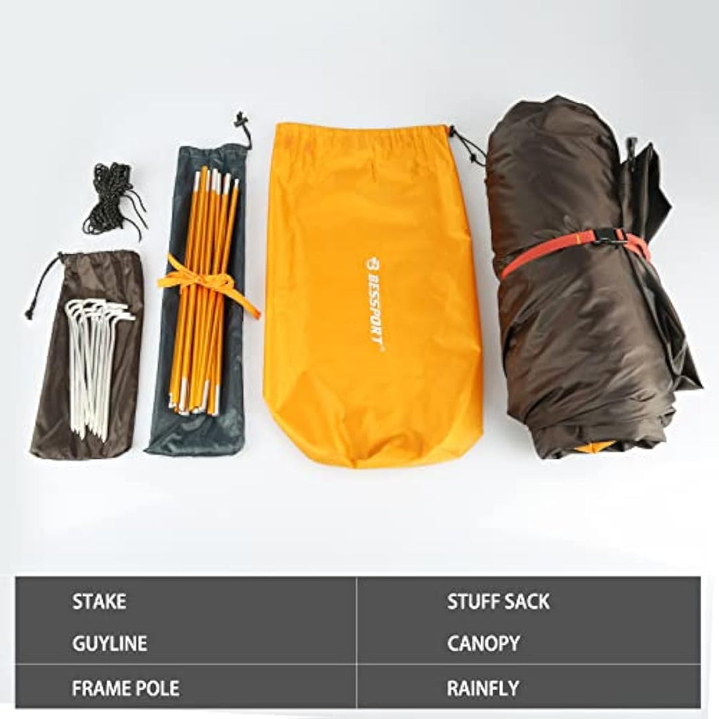 Bessport 2-Person Ultralight Backpacking Tent – Waterproof Dome Tent