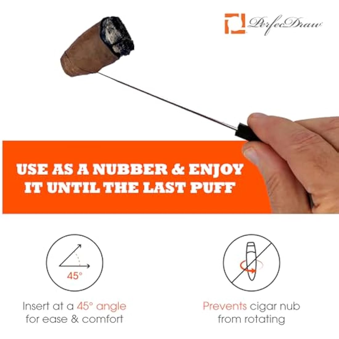 PerfecDraw Precision Cigar Draw Enhancer Tool & Nubber by