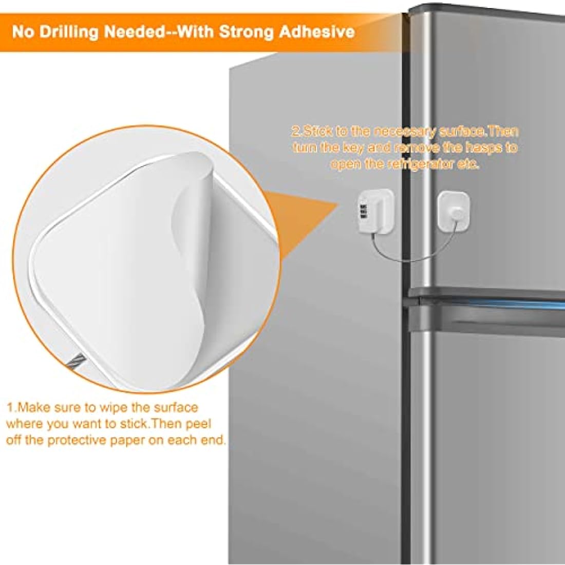 Evilsoul Password Fridge Lock – 2PCS Child Safety Refrigerator Locks