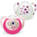 NUK Star Night & Day Pacifier | Glow in the Dark Silicone Soother | 2pk