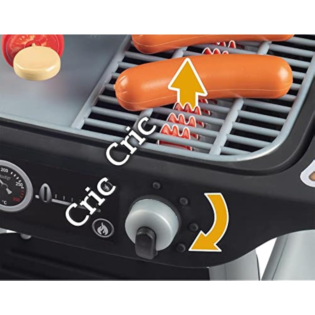 Smoby – Barbecue pour Enfant avec 18 Accessoires et Effet Flammes