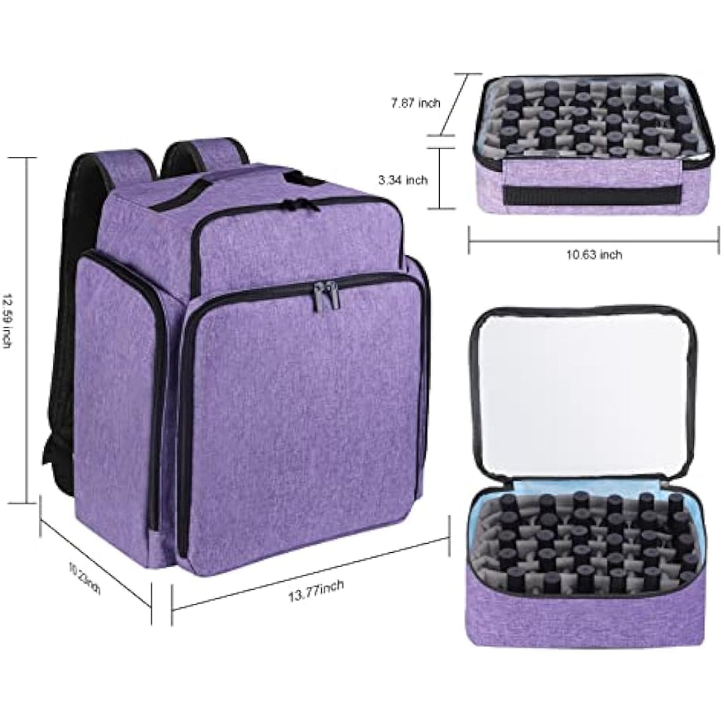 Famard Nail Polish Organiser Backpack – Holds 108 Bottles & Nail Lamp
