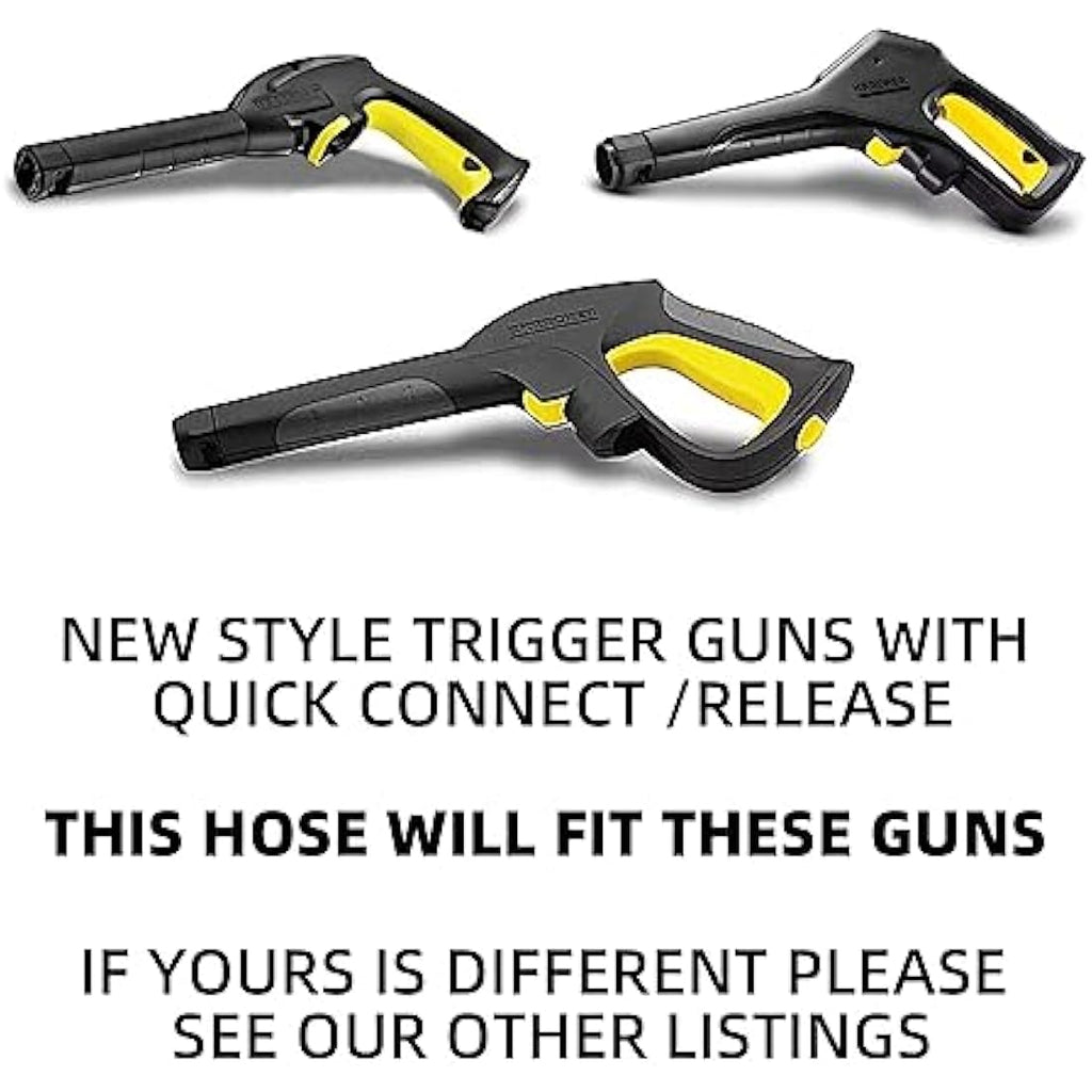 YUET 15M High Pressure Washer Hose for Karcher K2-K7 | M22 & C-Clip