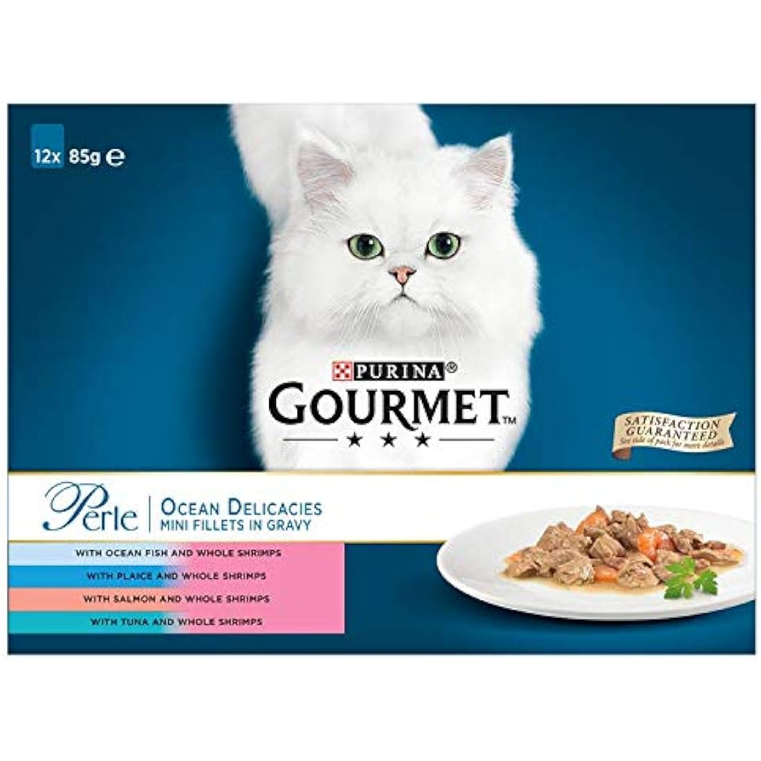 Gourmet Perle Mini Fillets Wet Cat Food - Ocean Fish Selection 48x85g