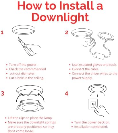 Jolof Store – Pack of 20 18W LED Recessed Downlights, 4200K Neutral White