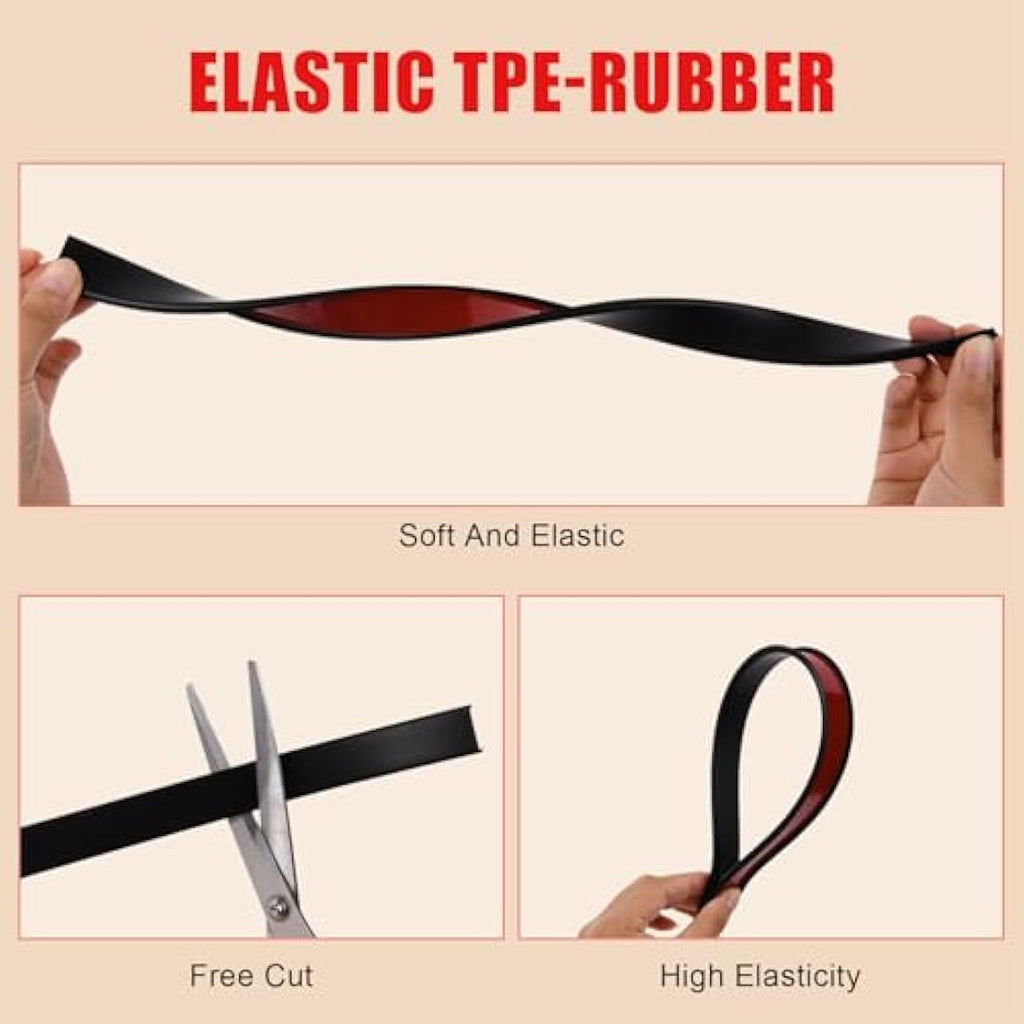 Flintronic 5m x 16mm U-Shape Flexible TPE Furniture Edge Banding