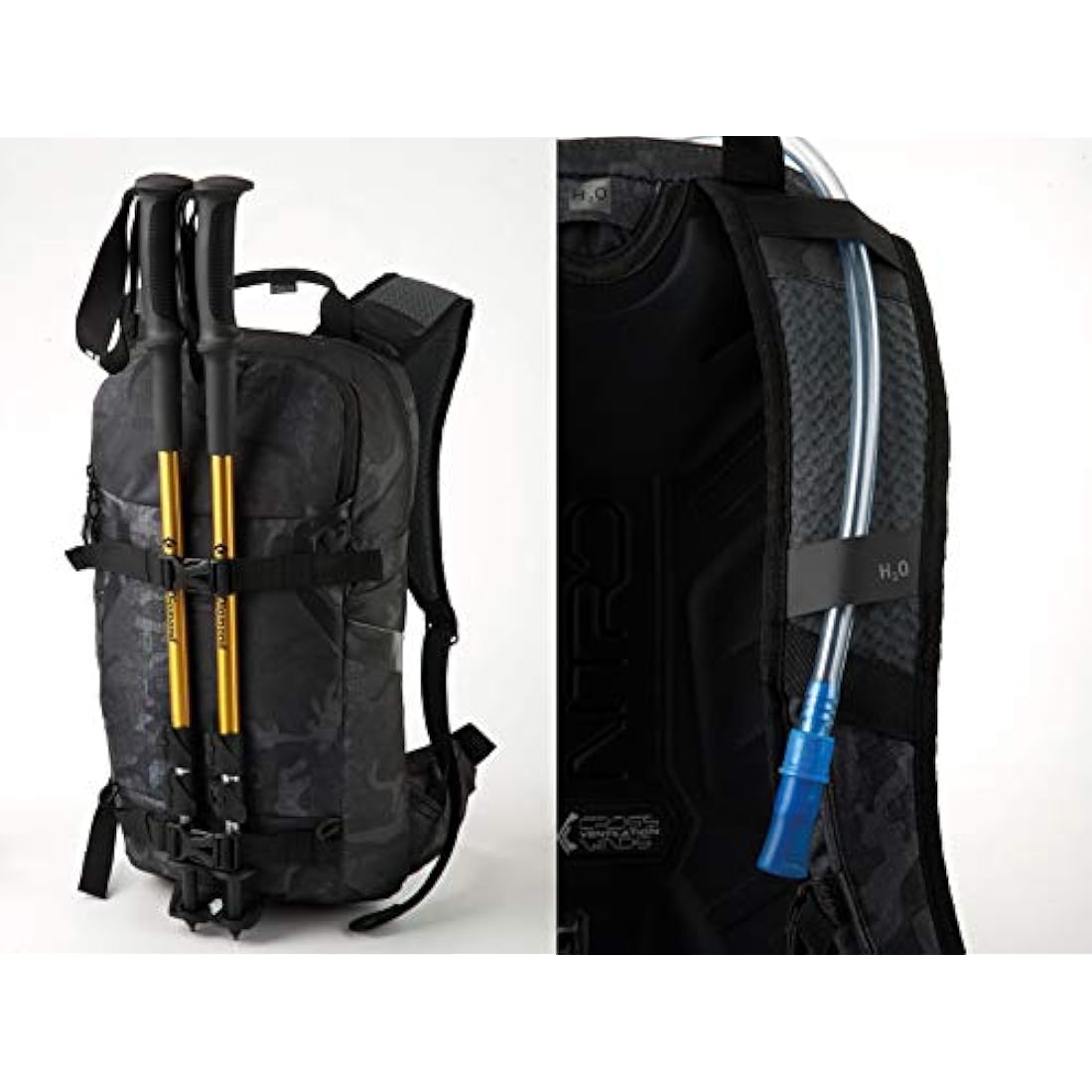 Nitro Rover 14L Mountain Bike Backpack – Forged Camo Hydration Pack