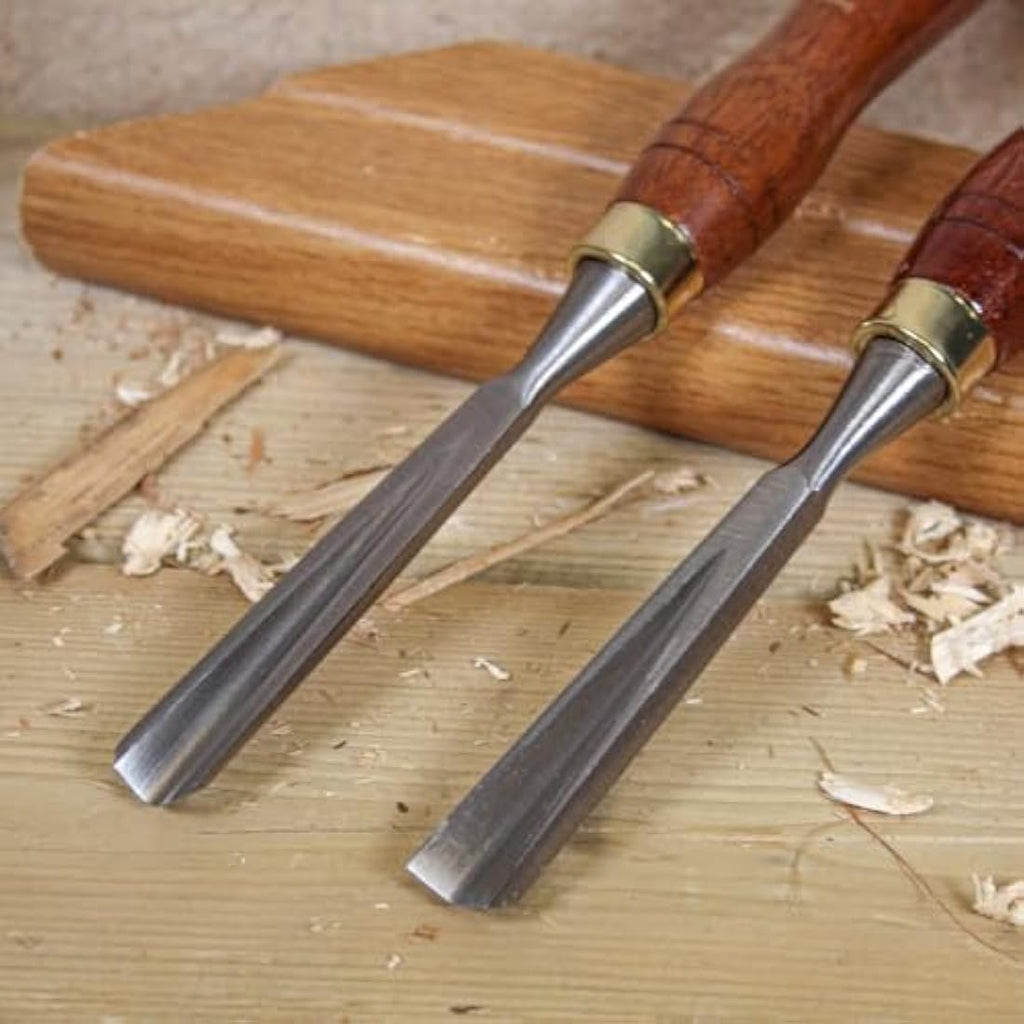 Faithfull Wood Carving Chisel Set - 12 Piece Walnut Woodworking Tools