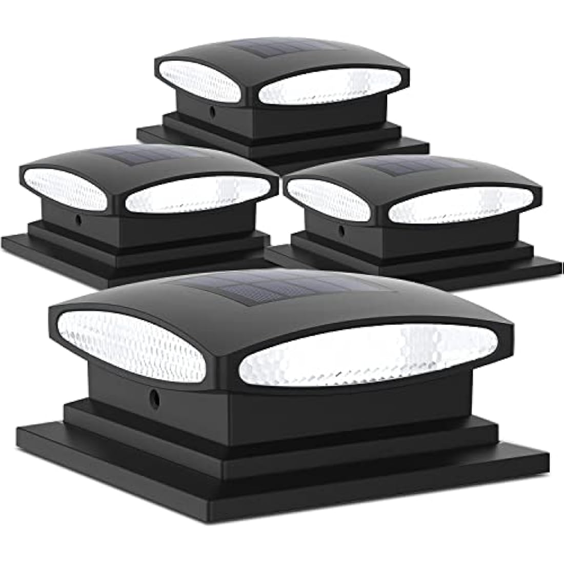 Siedinlar Solar Post Cap Lights | 2 Modes LED Outdoor Fence Decor | 4 Pack