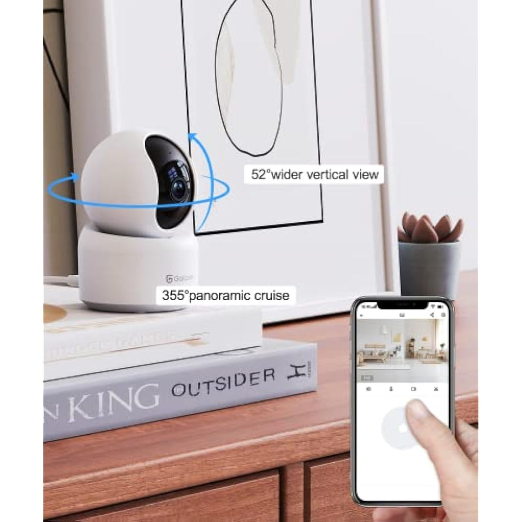 GALAYOU 2K WiFi Pet Camera | 360° Indoor Security Baby Monitor (2-Pack)