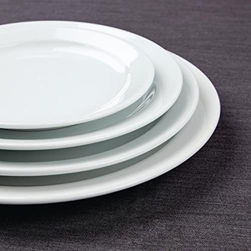 Olympia Athena White Porcelain Dinner Plates - 10 Inch Pack of 12