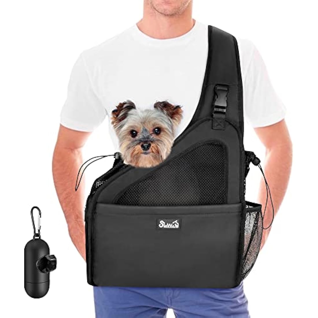 Eyein Pet Sling Carrier | Hands-Free Dog & Cat Bag with Hard Bottom Support
