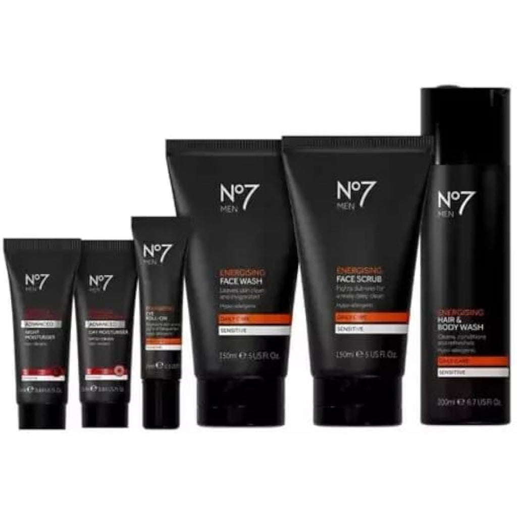 No7 Men Ultimate Grooming Collection Gift Set | 7-Piece Skincare Kit