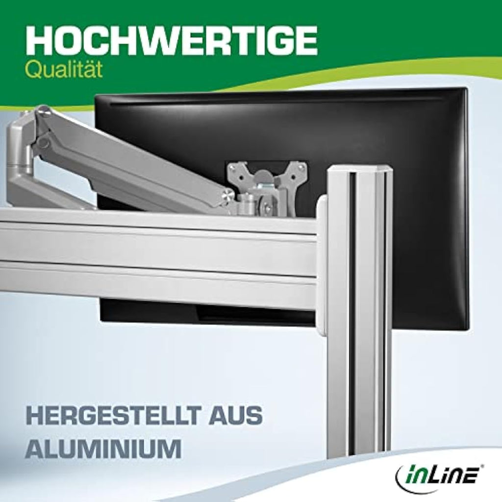 InLine Slatwall Monitor Mount | 17-32 Inch VESA Arm for Slatwall System