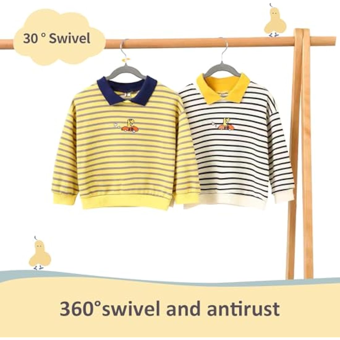 ManGotree Kids Velvet Hangers – Non-slip Ultra-thin 32 Pack, Grey