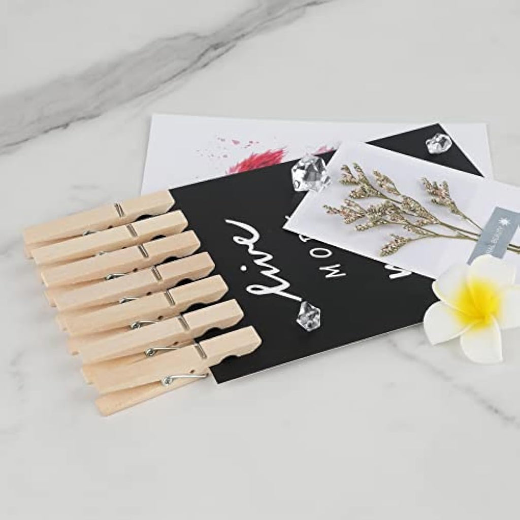 Jolof Store 100PCS Wooden Pegs – 7.2CM Strong Laundry & Craft Clips