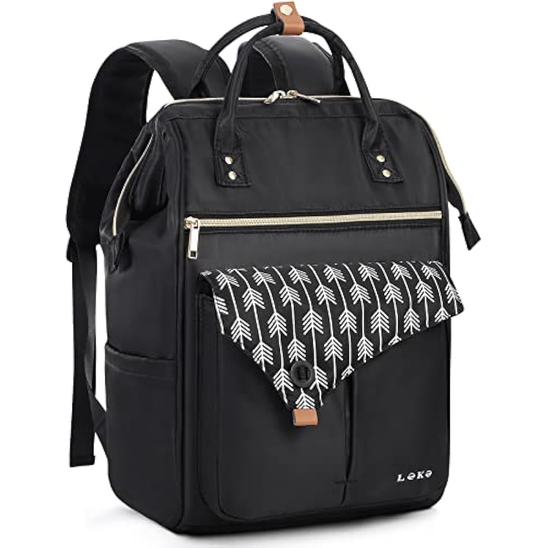 Lekesky 15.6 Inch Laptop Backpack with USB Port - Waterproof Travel Bag