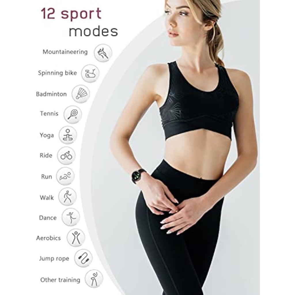 SHANG WING Lynn Women's Smartwatch | 1.1" Slim Fitness & Health Tracker