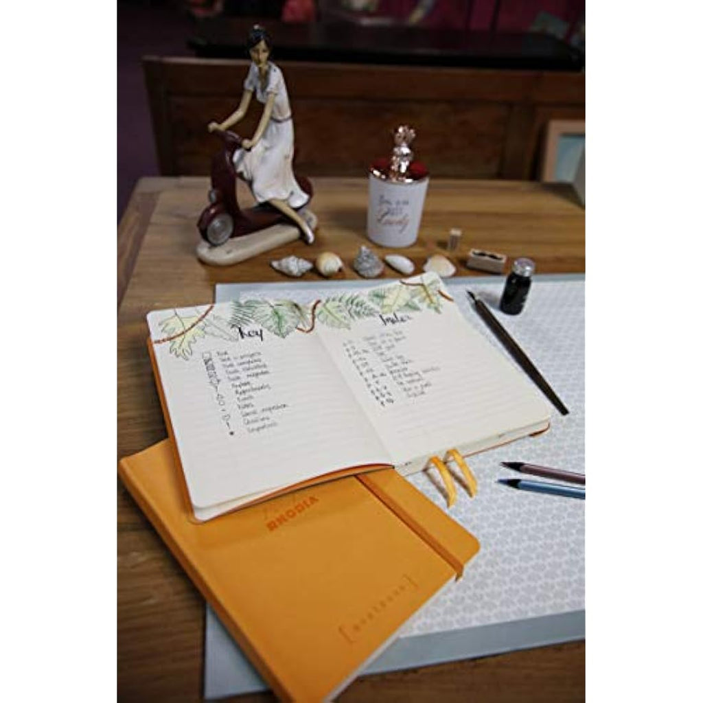 Rhodia Goalbook A5 Dotted Notebook – Lilac Faux Leather Bullet Journal