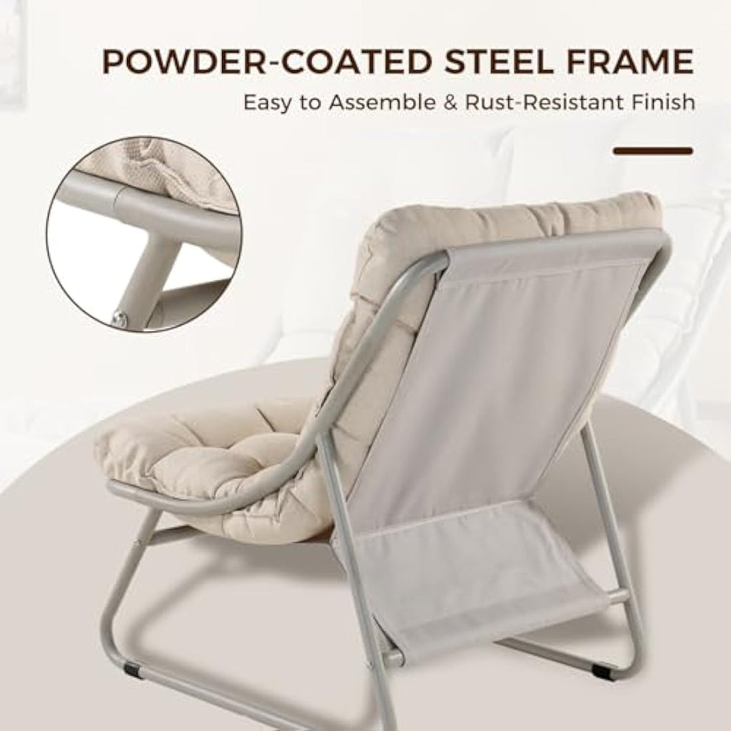 Grand Patio Sun Lounger with Side Table & Footstool - Champagne Steel