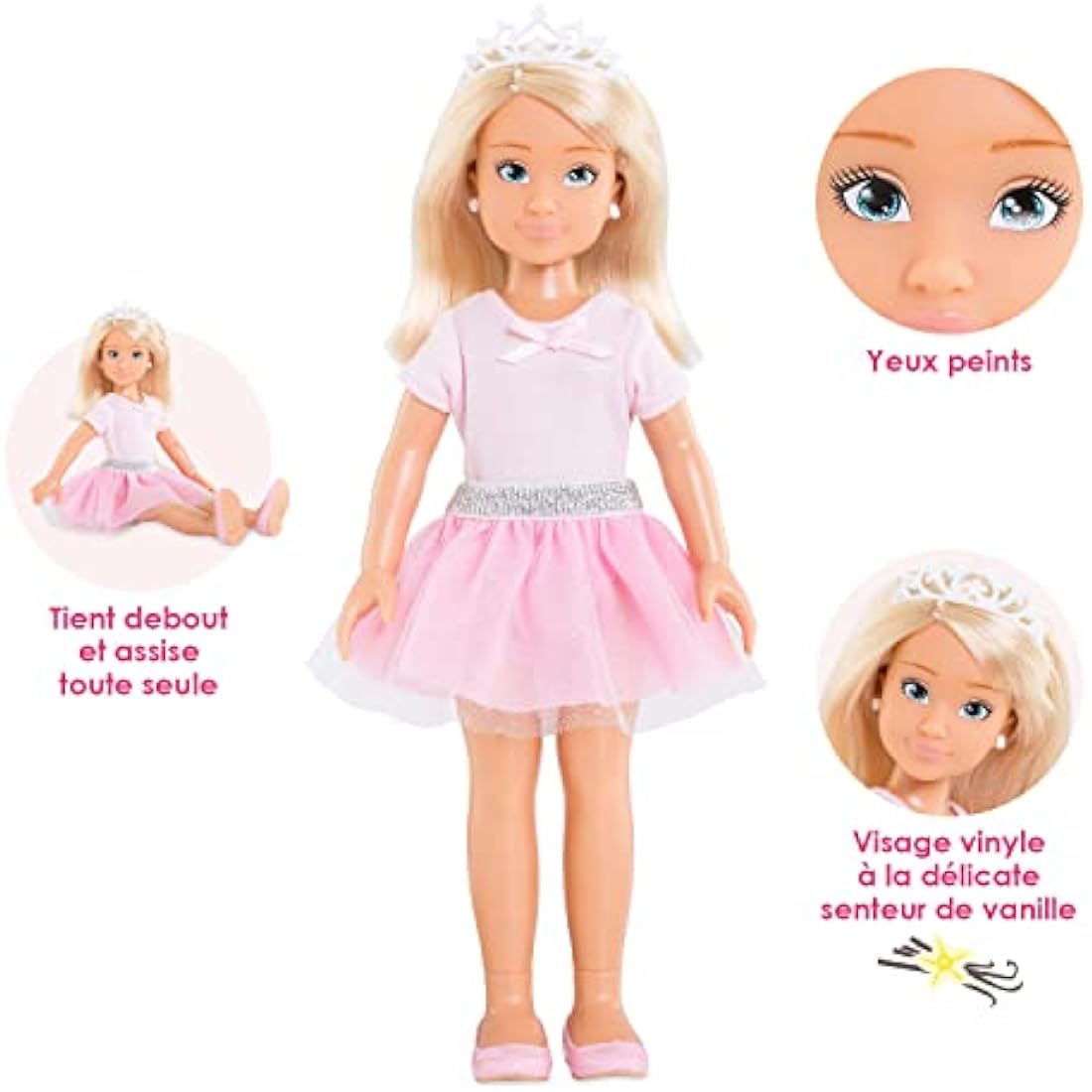 Corolle Girls Valentine Ballerina Doll Set with Dog and Ice Skates