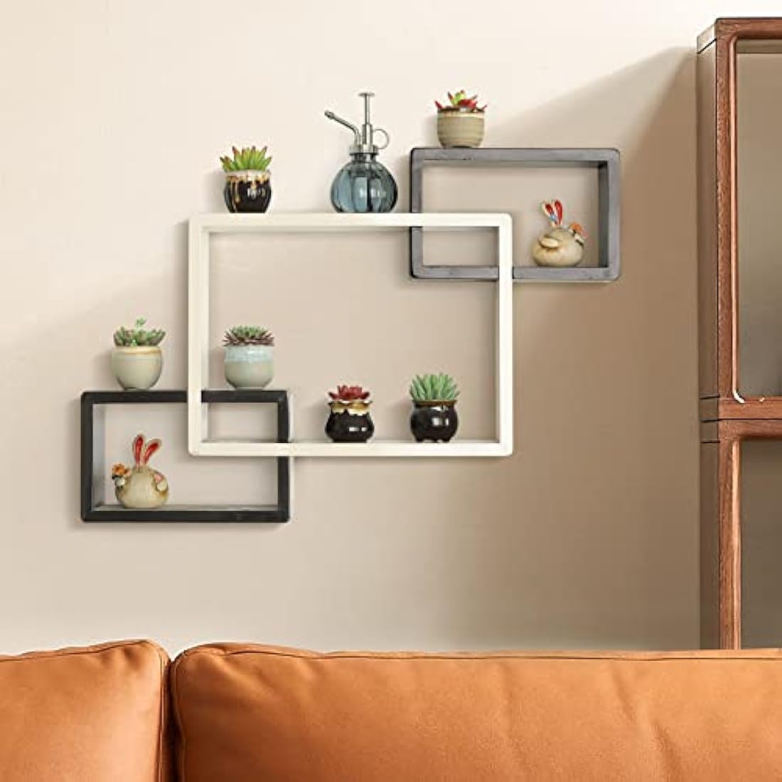T4U Mini Ceramic Succulent Pots with Drainage - Set of 6 Porcelain Planters