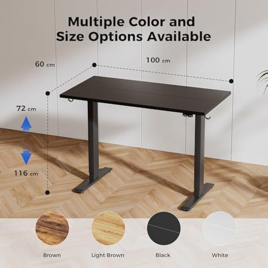 Agilestic Electric Standing Desk – 100x60cm Height Adjustable Desk