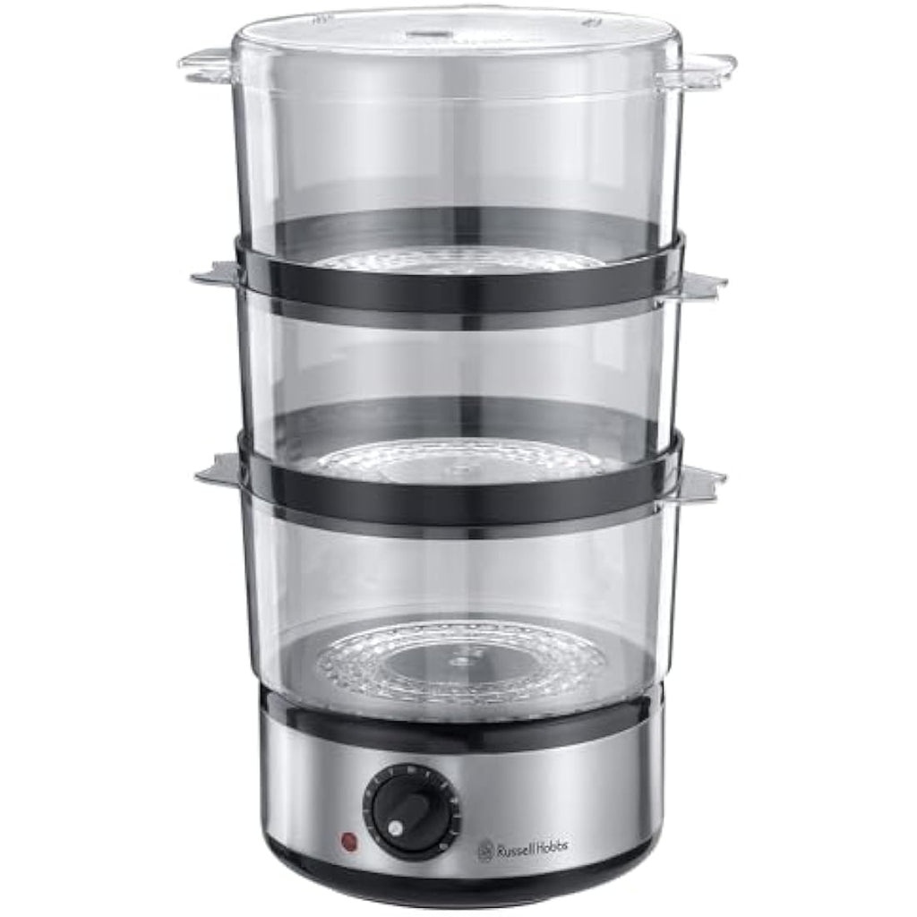 Russell Hobbs 3-Tier Electric Food Steamer | 7L Stainless Steel, 400W
