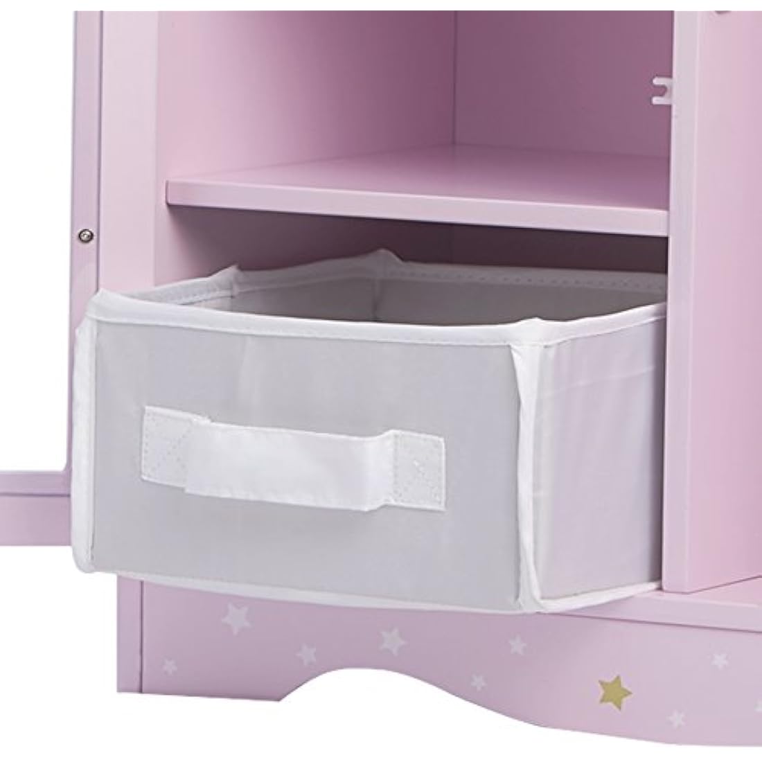 Olivia's Little World Purple Star Wooden 18 Inch Doll Closet Wardrobe