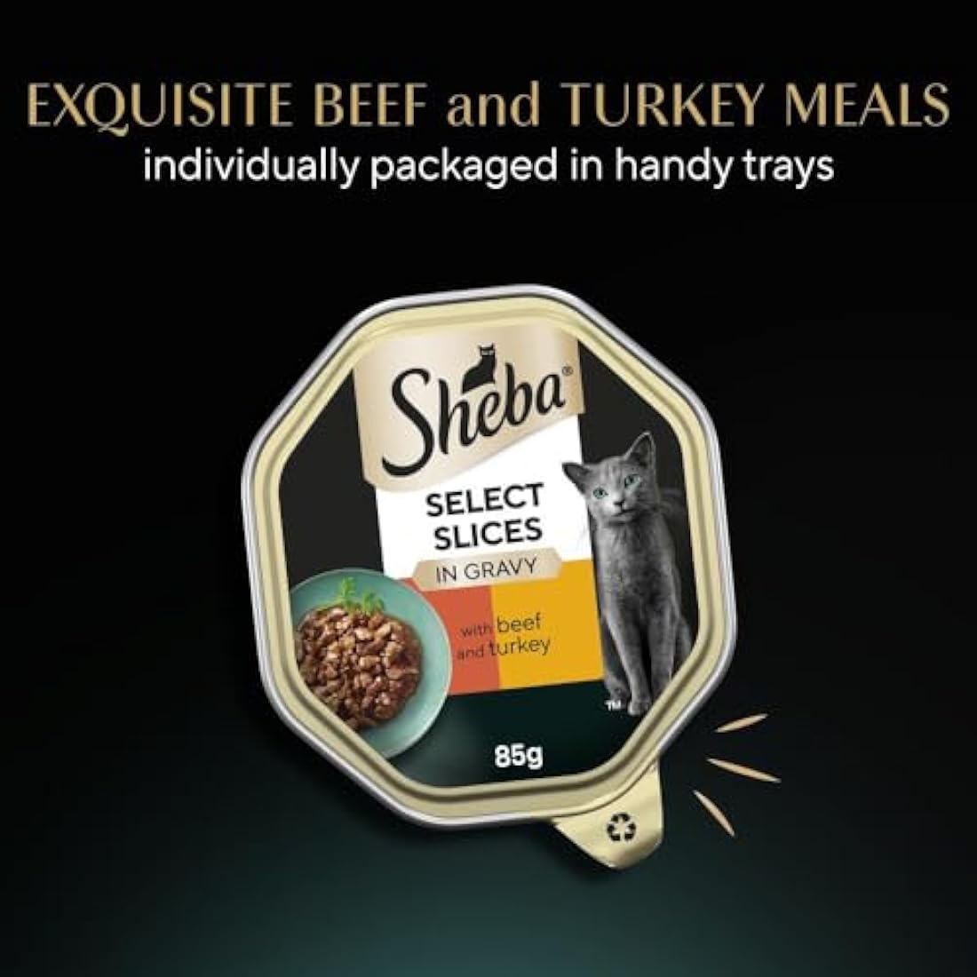Sheba Select Slices Beef in Gravy Wet Cat Food - 22 x 85g Multipack