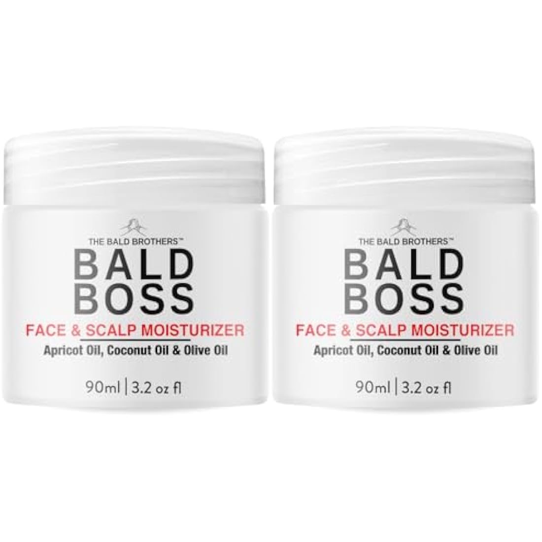The Bald Brothers Bald Boss Scalp & Face Moisturiser - 2 Pack Vegan Cream
