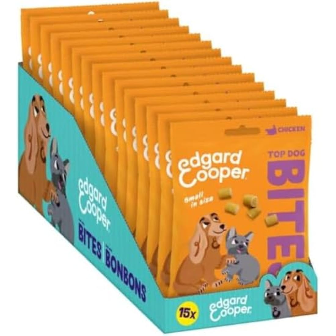 Edgard & Cooper Chicken Dog Bites – Grain Free High Protein Treats (15x50g)